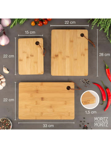 Moritz & Moritz Deski (3 szt.) w kolorze jasnobrązowym do krojenia