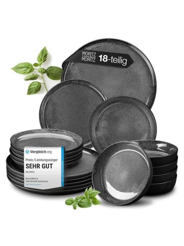 Moritz & Moritz 18-delige serviesset "Vida" antraciet
