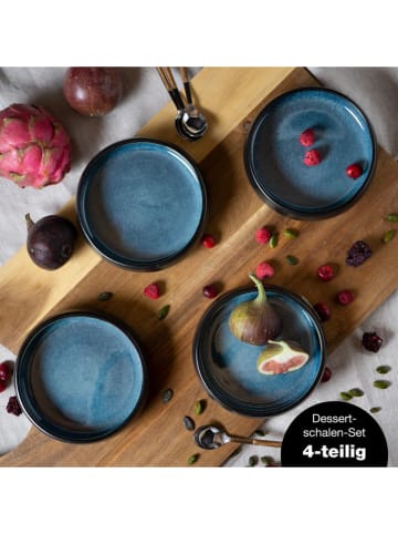 Moritz & Moritz 4er-Set: Dessertschalen "Solid" in Blau - Ø 14 cm