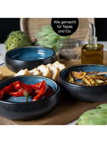 Moritz & Moritz 4-delige set: dessertkommen "Solid" blauw - Ø 14 cm