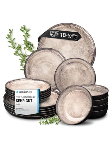 Moritz & Moritz 18-delige serviesset "Vida" beige