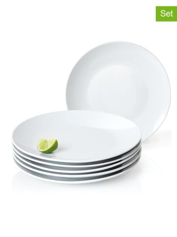 Moritz & Moritz Talerze obiadowe (6 szt.) "Basic" w kolorze białym - Ø 27 cm