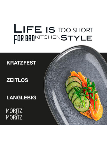 Moritz & Moritz 2er-Set: Servierteller "Vida" in Blau