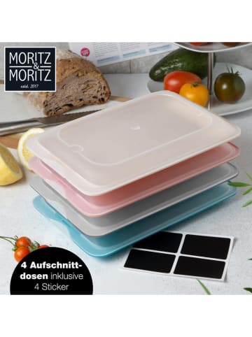 Moritz & Moritz Pojemniki (4 szt.) w różnych kolorach - 25 x 17 cm