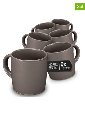 Moritz & Moritz 6er-Set: Tassen "Nordic" in Grau - 300 ml