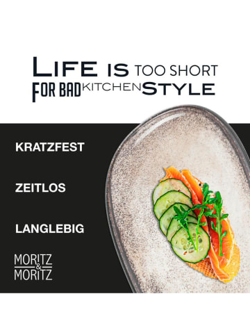 Moritz & Moritz 2-delige set: serveerborden "Vida" beige