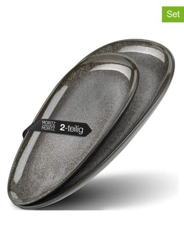 Moritz & Moritz Talerze (2 szt.) "Vida" w kolorze antracytowym do serwowania