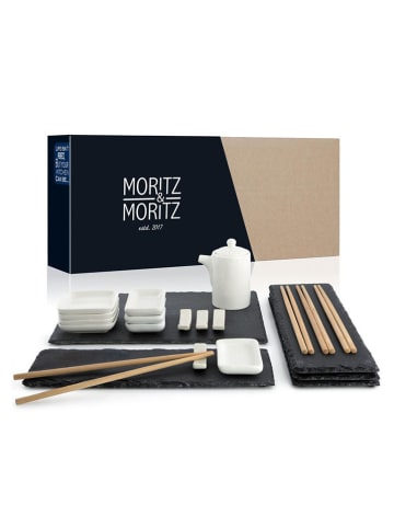 Moritz & Moritz 22tlg. Sushi-Set in Schwarz/ Weiß