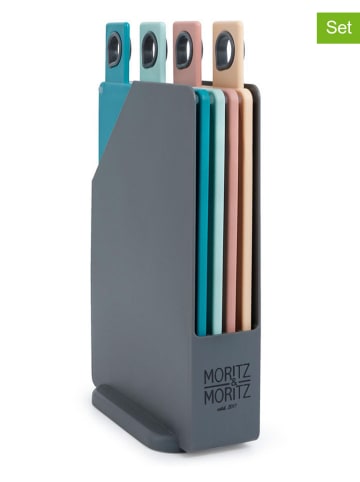 Moritz & Moritz 5tlg. Set: Schneidebretter in Grau/ Bunt