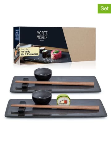 Moritz & Moritz 10-częściowy zestaw "Vida" w kolorze antracytowym do sushi