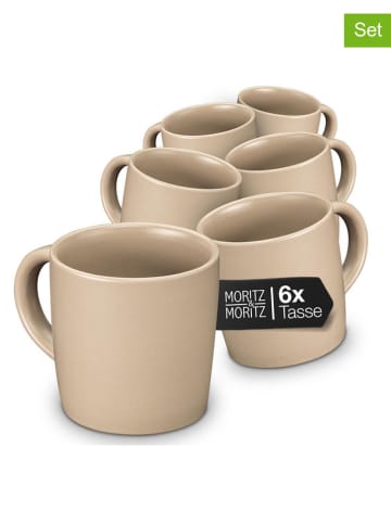 Moritz & Moritz 6er-Set: Tassen "Nordic" in Taupe - 300 ml