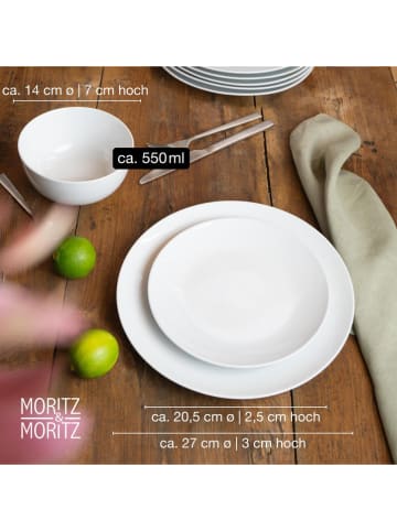 Moritz & Moritz 18-delige serviesset "Basic" wit