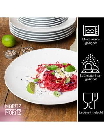 Moritz & Moritz 18-częściowy zestaw naczyń "Basic" w kolorze białym