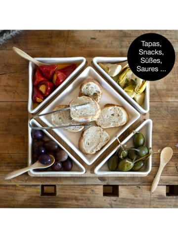 Moritz & Moritz 11tlg. Servierset "Lavender" in Weiß/ Hellbraun