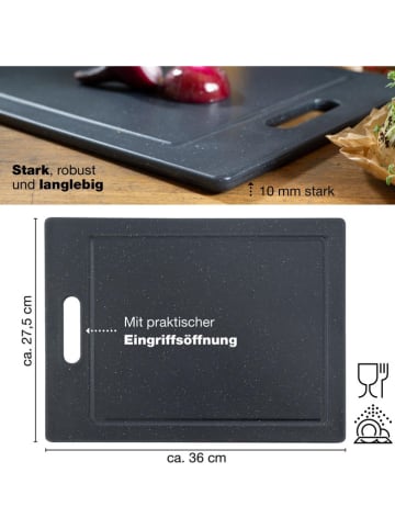 Moritz & Moritz Schneidebrett in Schwarz - (L)36 x (B)27,5 cm