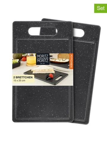 Moritz & Moritz Deski (2 szt.) w kolorze czarnym do krojenia - 25 x 15 cm
