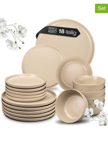 Moritz & Moritz 18-częściowy zestaw naczyń "Nordic" w kolorze szarobrązowym