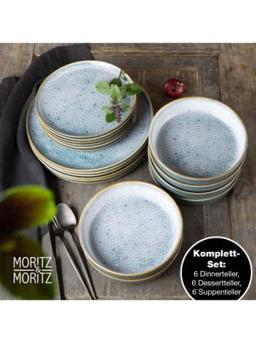 Moritz & Moritz 18-delige serviesset "Terra" lichtblauw