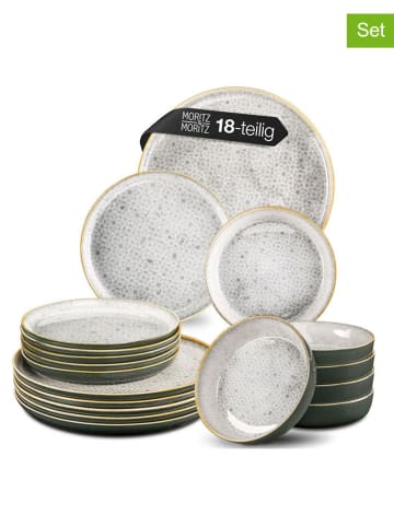Moritz & Moritz 18tlg. Geschirrset "Terra" in Hellgrau