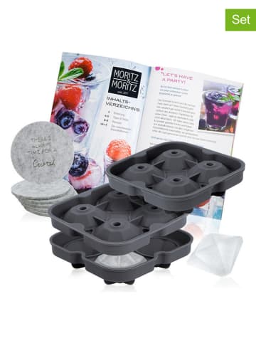 Moritz & Moritz 9-częściowy zestaw w kolorze szarym do kostek lodu