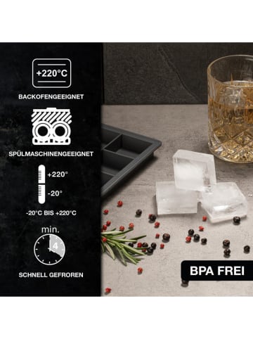 Moritz & Moritz 9tlg. Set: Eiswürfelformen in Grau