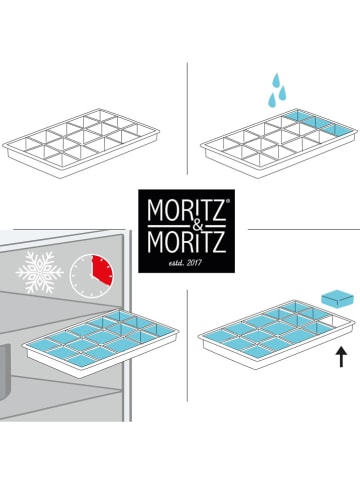 Moritz & Moritz 9tlg. Set: Eiswürfelformen in Grau