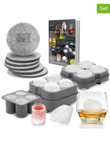 Moritz & Moritz 10-częściowy zestaw w kolorze szarym do kostek lodu