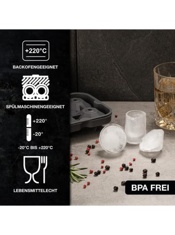 Moritz & Moritz 10-częściowy zestaw w kolorze szarym do kostek lodu