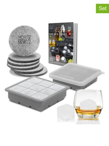 Moritz & Moritz 9-częściowy zestaw w kolorze szarym do kostek lodu