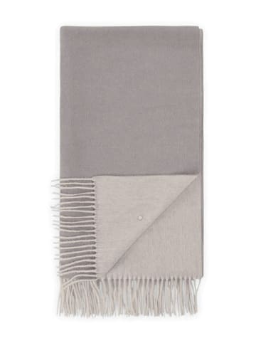 Hey Marly Wollen sjaal "Classic" crème/grijs - (L)250 x (B)65 cm