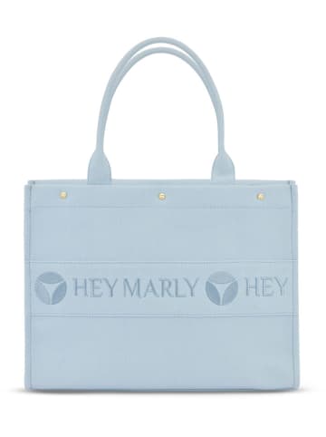 Hey Marly Torebka "Signature" w kolorze błękitnym - 41 x 33 x 16 cm