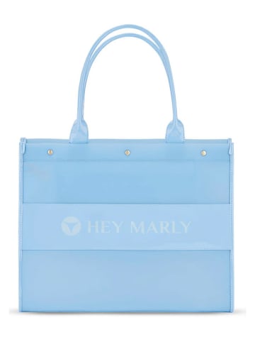 Hey Marly Torebka "Transparent Signature" w kolorze niebieskim - 42 x 32 x 14 cm