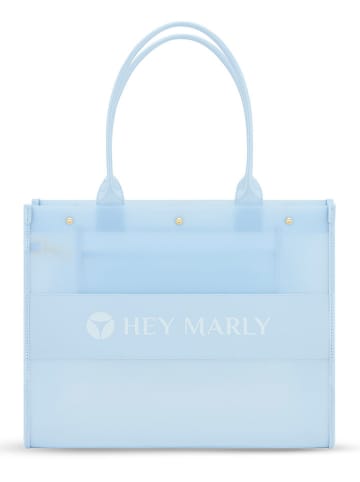 Hey Marly Torebka "Transparent Signature" w kolorze błękitnym - 42 x 32 x 14 cm