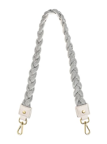 Hey Marly Pasek "Braided Glitter" w kolorze kremowym do torebki - dł. 70 cm