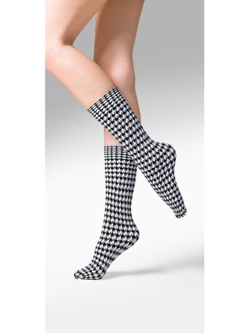 Gabriella Socken "Pepi" in Schwarz/ Weiß - 60 DEN