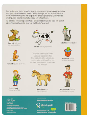 klein & groß Verlag Mal- und Rätselbuch "Pony Pauline - Abenteuer auf dem Pferdehof"