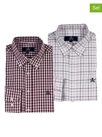 The Time of Bocha Koszule (2 szt.) - Regular fit - w kolorze białym i fioletowym