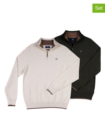 The Time of Bocha 2er-Set: Pullover in Creme/ Anthrazit