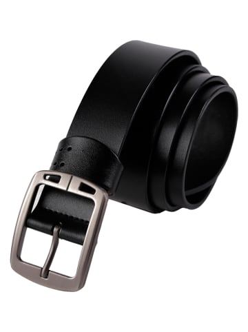 The Time of Bocha Leder-Gürtel in Schwarz