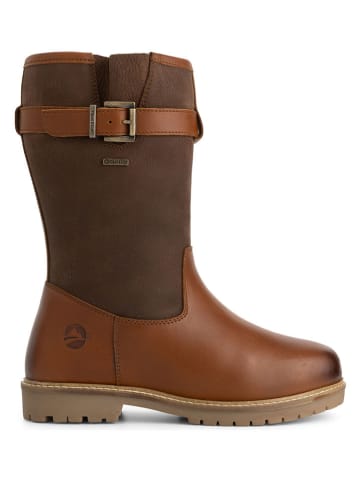 TRAVELIN' Leren boots "Vadso" lichtbruin/bruin
