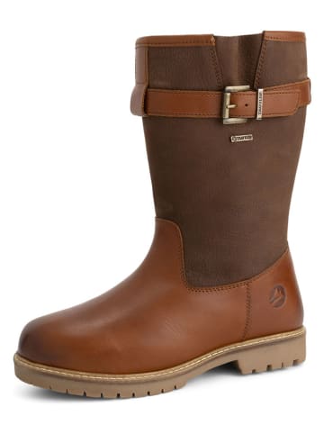 TRAVELIN' Leren boots "Vadso" lichtbruin/bruin