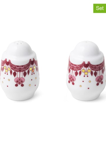 Bjørn Wiinblad 2-częściowy zestaw w kolorze biało-czerwonym - wys. 6 cm