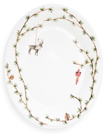 Kähler Serveerplateau "Hammershøi" wit/groen - (L)34 x (B)27 cm