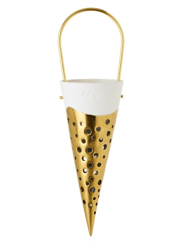 Kähler Teelichthalter "Nobili" in Gold - (H)18 cm