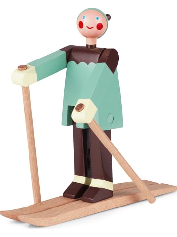 Kay Bojesen Decoratief figuur "Ski Boje" turquoise/bruin - (H)16 cm