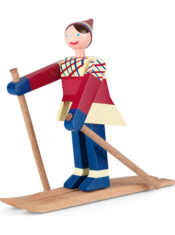 Kay Bojesen Decoratief figuur "Ski Datti" rood/blauw - (H)16 cm