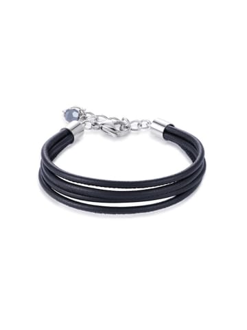 COEUR DE LION Leder-Armband in Schwarz