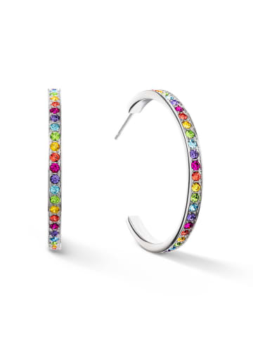 COEUR DE LION Gecoate halfcreolen met kristallen