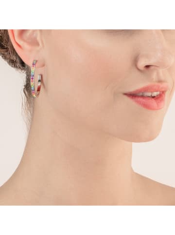 COEUR DE LION Gecoate halfcreolen met kristallen