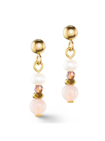 COEUR DE LION Gecoate oorstekers met parels